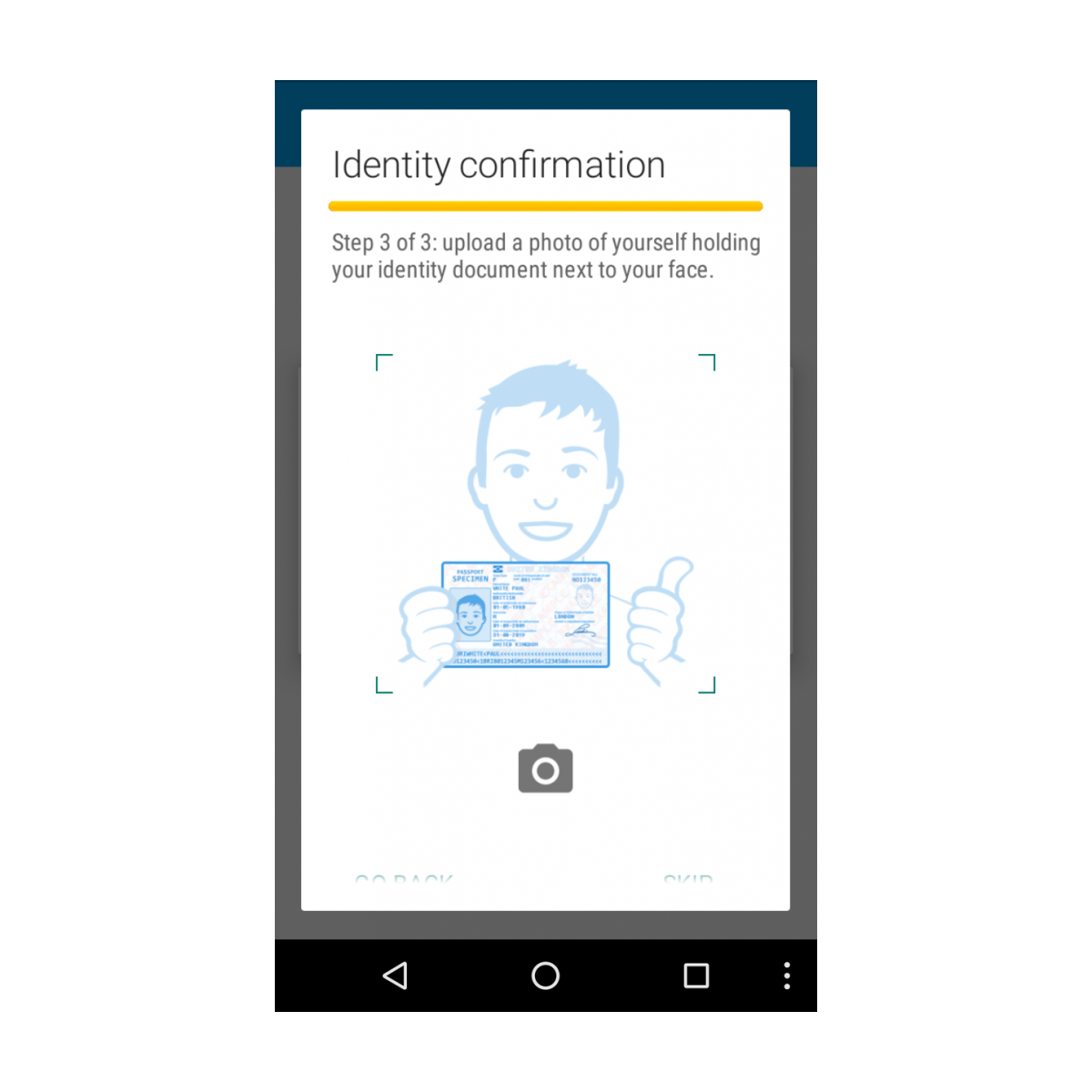 看似 Google Play 要求上傳手持身分證的自拍照，切勿輕信!