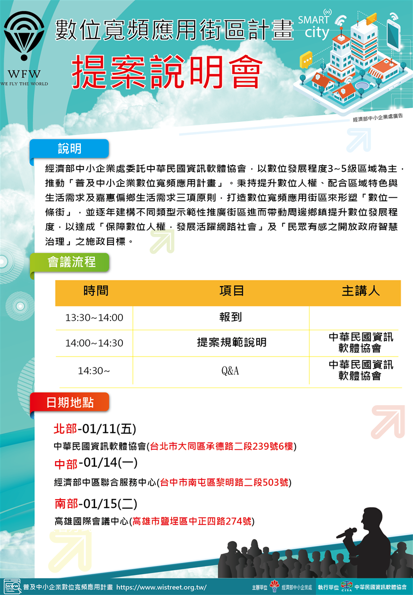 數位寬頻應用街區計畫提案說明會 - 台中場 活動概要