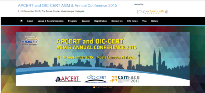 TWCERT CC Participates in the APCERT and OIC-CERT AGM and Annual Conference in Kuala Lumpur, Malaysia