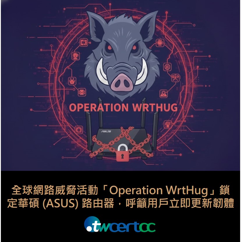 全球網路威脅活動「Operation WrtHug」鎖定華碩 (ASUS) 路由器,呼籲用戶立即更新韌體
