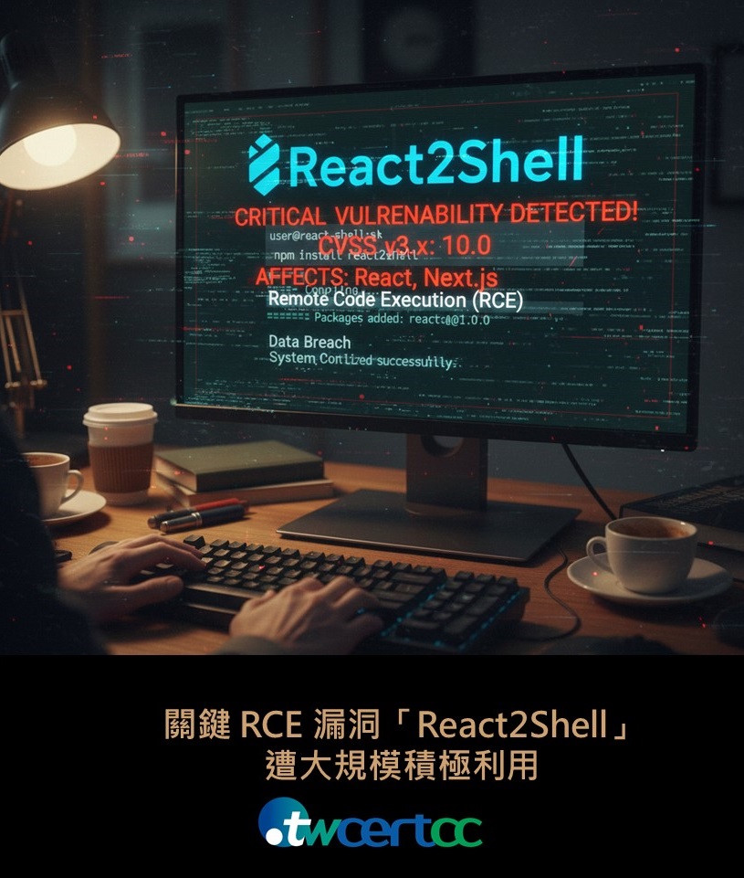 關鍵 RCE 漏洞「React2Shell」遭大規模積極利用
