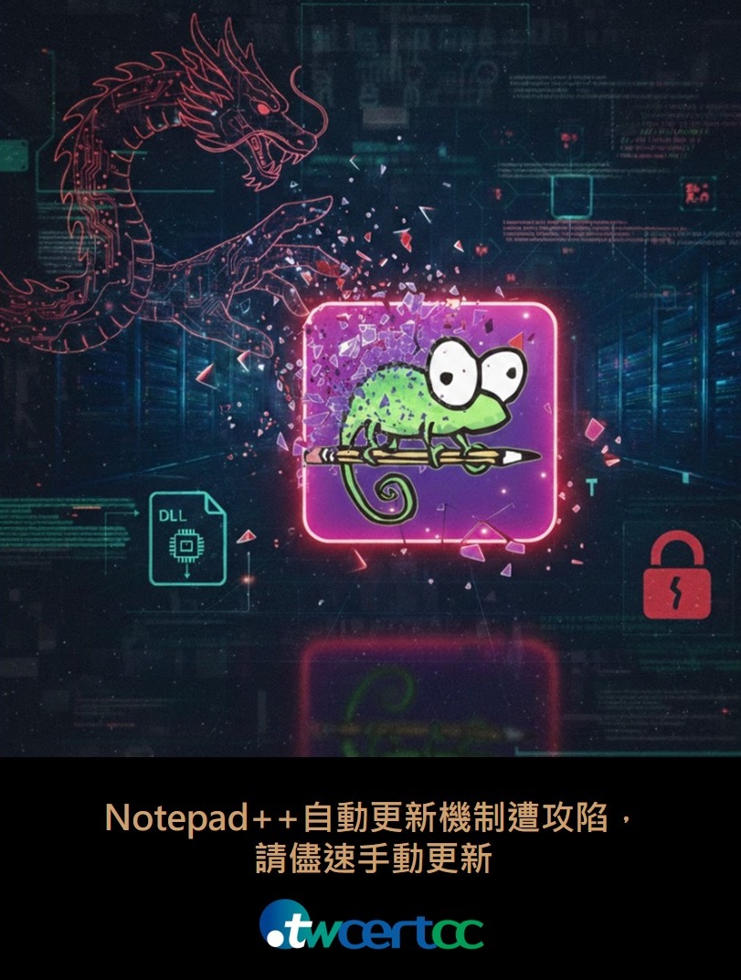 Notepad++自動更新機制遭攻陷,請儘速手動更新
