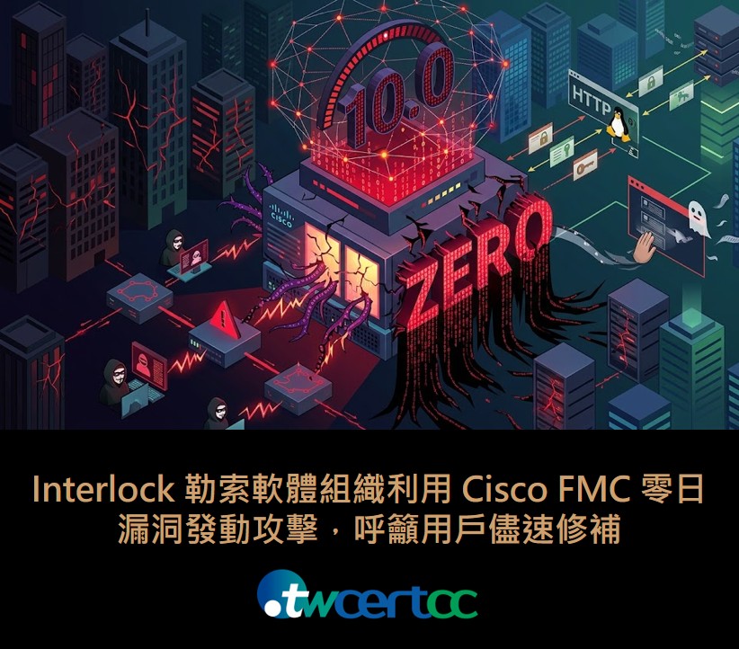 Interlock 勒索軟體組織利用 Cisco FMC 零日漏洞發動攻擊，呼籲用戶儘速修補