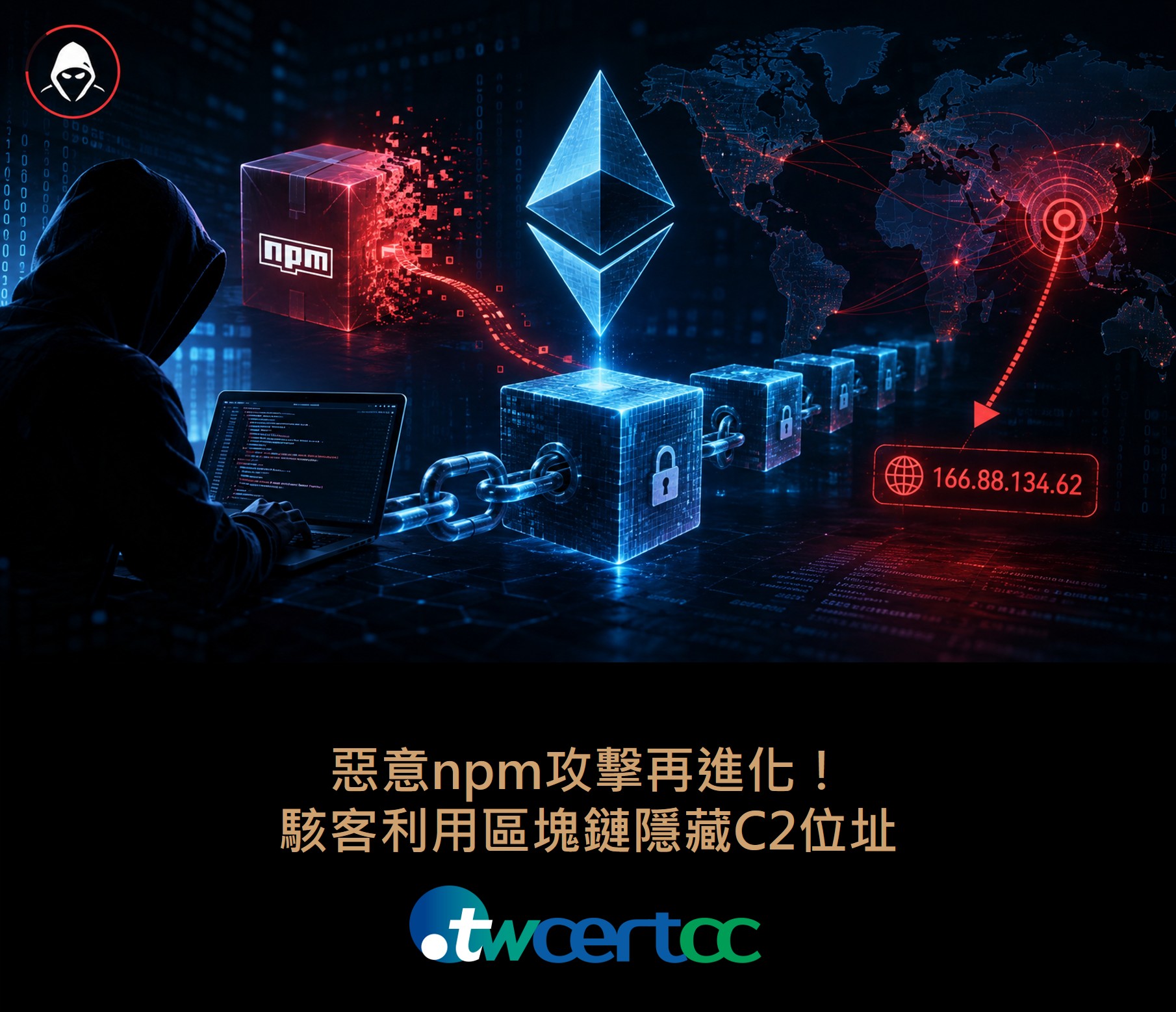 惡意npm攻擊再進化!駭客利用區塊鏈隱藏C2位址