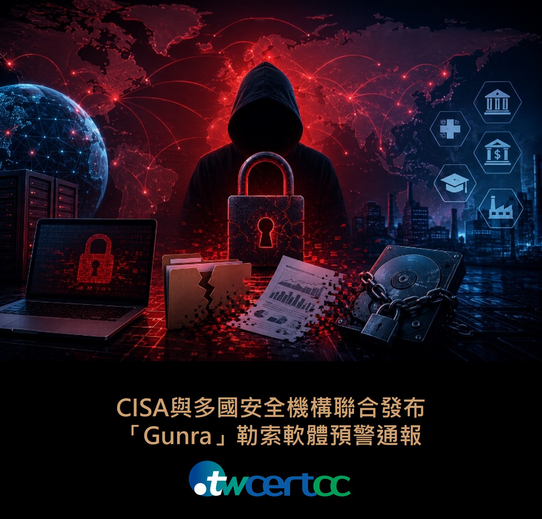 CISA與多國安全機構聯合發布「Gunra」勒索軟體預警通報