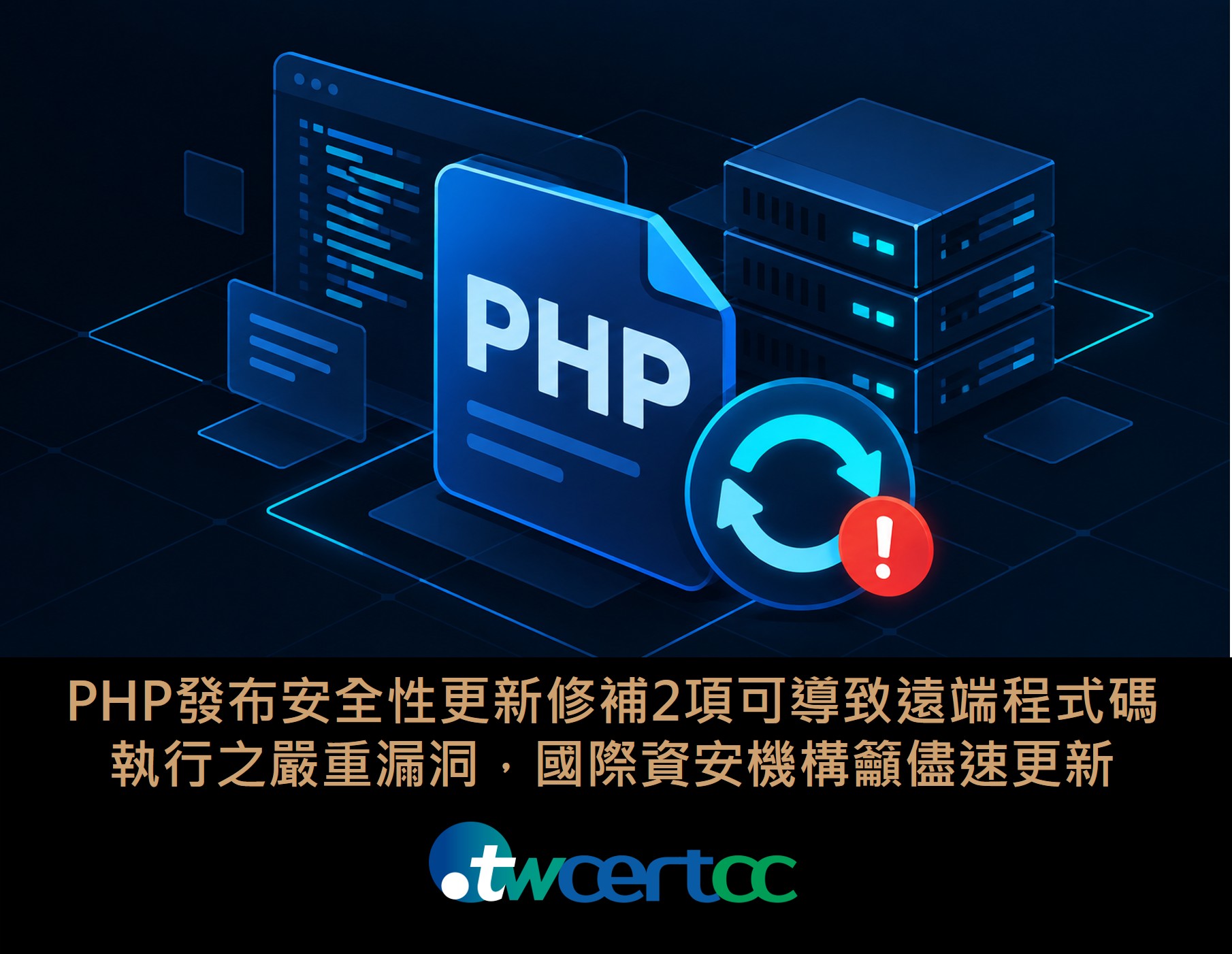 PHP發布安全性更新修補2項可導致遠端程式碼執行之嚴重漏洞,國際資安機構籲儘速更新